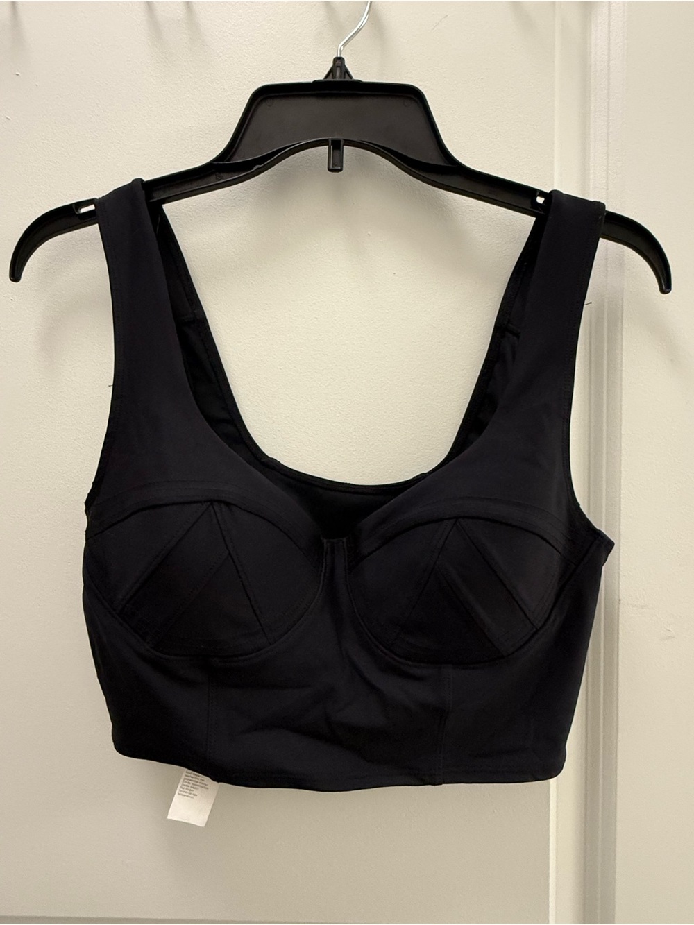 Fabletics Black Longline Crop Bralette